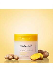 Medicube Kojic Acid Turmeric Clarifying Toner Pad For Troubled Skin & Use After Spot Care | Soothing & Calming With Kojic Acid, Turmeric, Niacinamide, And Glycolic Acid | Korean Skin Care, 70 Pads - 薑黃墊 - 70 片(1 包) - 查看 2