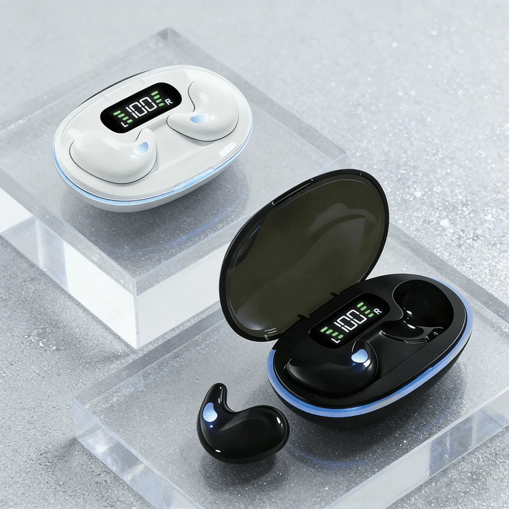 这款新型无线蓝牙睡眠耳机，迷你耳塞式TWS立体声耳机，适用于所有智能手机。 - 彩色 - 查看 1