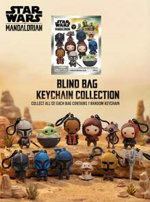 StarWars Móc khóa túi bí ẩn Star Wars được cấp phép chính thức (1 chiếc) - Mô hình xốp 3D, hộp bí ẩn, móc khóa túi, móc kéo khóa, phụ kiện ba lô, đồ chơi sưu tầm, quà tặng - Mandalorian Grogu Greef Karga Peli Motto Pit Droid Bo-Katan Paz Vizsla Koska Reeves Axe Woves Kowakian Monkey Lizard The Armorer N-1 Starfighter - Nhiều màu - Xem 1