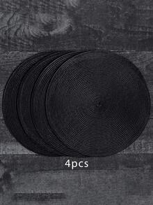 Miếng lót bàn tròn dệt PP 12/15 inch, miếng lót ly 4.72 inch, nhiều màu sắc, có thể giặt, cách nhiệt, miếng lót bàn, miếng lót ly, miếng lót bình hoa, trang trí mặt bàn, phù hợp cho đám cưới, tiệc lễ hội, nhà hàng, nhà bếp, trang trí tiệc Giáng sinh và Năm mới - màu đen - Xem 10