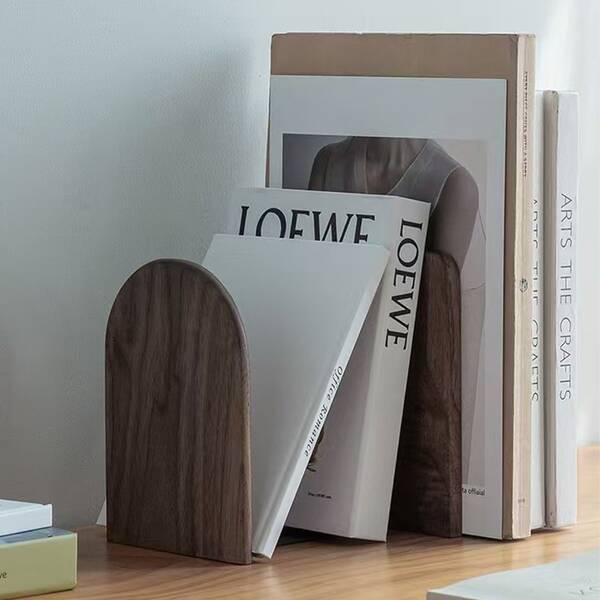 1pc Book Ends, Wooden And Durable Shelving Supports For Every Shelf, Heavy Duty Non-Slip Decorative Bookend Holders For Home Office, Library, And Living Room, Sturdy Organizer For Books, Magazines, And Decor, Elegant Display, Practical Gift Idea For Spring Refresh, Mother's Day, Easter Decor, And Seasonal Home Makeover