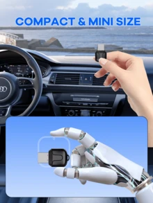 REMAX Wireless CarPlay Adapter Compatible With Apple CarPlay, Easy To Upgrade Wired CarPlay To Wireless, Instant Connectivity, Automatic Reconnect, Super Mini Car Play Dongle Compatible With IPhone Fit For Cars With Built-In CarPlay, Super Mini Size Car Accessories, Super Practical Car Stuff - M25 - View 2