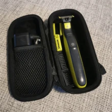 Estuche SOLO Norelco OneBlade QP2520/90 QP2520/70 QP2734/30 QP6551/30 QP2824/30 QP6651/30 Funda de transporte de nailon con asa para afeitadora, bolsa de aseo, bolsa de viaje, bolsa de ducha, gran capacidad para mujeres, cubos de embalaje, artículos esenciales de viaje, artículos esenciales de crucero, artículos esenciales de vacaciones - Negro - Ver 1