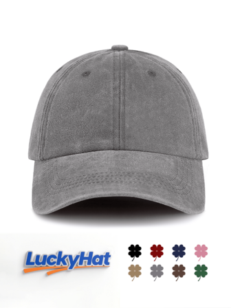 1 st unisex vintage basebollkeps med sliten kant, enfärgad, vår/sommar