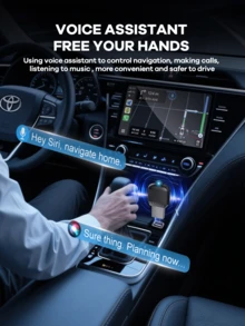REMAX Wireless CarPlay Adapter Compatible With Apple CarPlay, Easy To Upgrade Wired CarPlay To Wireless, Instant Connectivity, Automatic Reconnect, Super Mini Car Play Dongle Compatible With IPhone Fit For Cars With Built-In CarPlay, Super Mini Size Car Accessories, Super Practical Car Stuff - M25 - View 6
