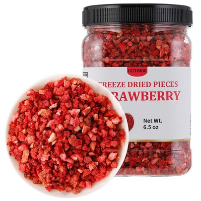 ULTHMOK Freeze Dried Strawberry Pieces 6.5Oz No Additives Snacks Smoothies Gift