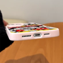 Disney.‌ Mickey Mouse Patterned Phone Case Featuring Multiple Playful Poses And Vibrant Colors. Compatible With  17, 16, 15, 14, 13, 12, And 11 Pro Models. Made Of TPU With Shockproof Protection. A Fantastic Gift For Family, Frids, Birthdays, Holidays, And Special Occasions..Holiday Accessories. - Hồng - Xem 3