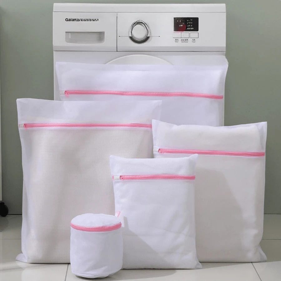 1 pieza Bolsa de malla compacta diseñada para prendas delicadas, hecha de tela de malla con cremallera reforzada y asa colgante. Adecuada para viajes, almacenamiento, dormitorio y uso en apartamento. Se puede lavar a máquina. Estilo aleatorio enviado. - Multicolor - Ver 1