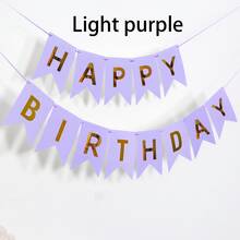 1pc Happy Birthday Gold Foil Pennant Flag, Decorative Banner For Party Supplies - Multicolor - View 15