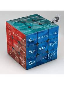 2pcs Creative Square Math Magic Cube, Interesting 3x3 Letter Puzzle Cube, Stress Relief Toy - Multicolor - View 2