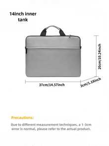 1个14英寸简约商务笔记本电脑内胆包，纯色大容量加厚款，耐用面料，防刮耐磨，轻便时尚，方便旅行、出差、办公使用，是生日、新年送给亲朋好友的完美礼物。 - 彩色 - 查看 12