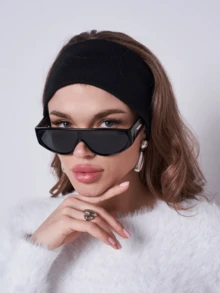 1pc Solid Color Sports Yoga Headband, Moisture Wicking Elastic Headband For Running, Fitness, Men & Women Women Hair Accessories Elegant Hair Band Women Head Scarf Work Out Sweatband - Black - View 3