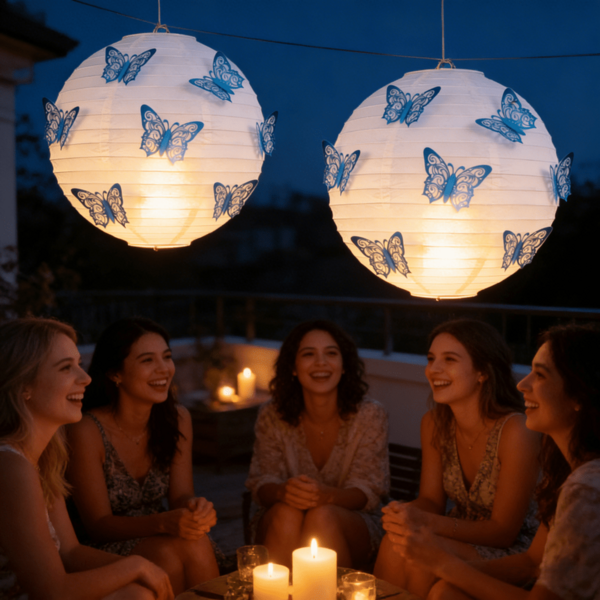 Blue Butterfly Lantern Decor, Suitable For Bedroom Wall, Romantic Wedding, Birthday Party, Patio, New Year, Holiday, Restaurant, Performance, Office, Diwali Decoration Gift, Indoor & Outdoor Home Garden Party Supplies, Garden Light, Garden Decor, Wedding Decor, Room Decor, Graduation Ceremony, Eid, Birthday Party And More