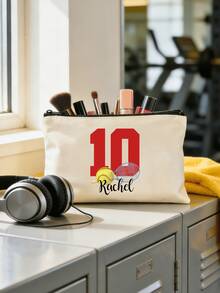 Bolsa de lona con tema deportivo personalizada - Bolsa de lona portátil personalizada, se puede imprimir nombre y patrones deportivos, adecuada para: regalos de fiesta con tema deportivo, regalos de fiesta de cumpleaños, bolsas de regalo personalizadas para celebraciones de campeonato de equipo, bolsas de almacenamiento exclusivas para jugadores de partidos de de baloncesto de exalumnos, bolsas esenciales para aficionados al día del partido de fútbol, decoraciones de fiesta y regalos del día del partido. - Multicolor - Ver 6