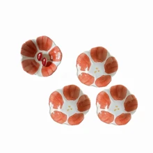 4/8件套彩色陶瓷可爱花朵造型蘸酱碟，迷你甜点碗，3.5英寸，适用于盛放蜂蜜、芝麻酱、红枣、坚果、番茄酱、果酱、甜点、酱油、沙拉酱、蘸酱、野餐、芝麻酱、厨房用品、早餐小碟、糖果、首饰托盘，斋月、开斋节礼物、返校礼物 - 彩色 - 查看 22