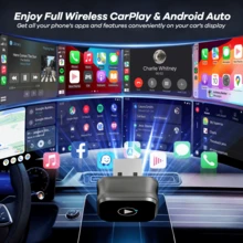 REMAX 二合一无线CarPlay适配器，兼容Apple CarPlay和Android Auto；迷你尺寸；即插即用；CarPlay无线适配器兼容iPhone iOS 6+和Android 11+，连接快速稳定；汽车配件，超级实用的车载用品 - M4 - 查看 3