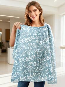 1pc Oeko-Tex Certified Breathable Soft Nursing Top, Car Seat Sunshade, Breathable Nursing Cover, Multi-Functional Baby Stroller Canopy