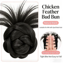 1个凌乱发髻发夹，蓬松甜甜圈发髻制作器