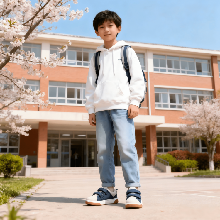 新款软皮透气低帮运动鞋，男女款休闲钩环扣平底鞋，适合学生户外运动，简约时尚步行慢跑鞋，采用 PU 软皮，减震，休闲学院风格 - 灰色 - 查看 6