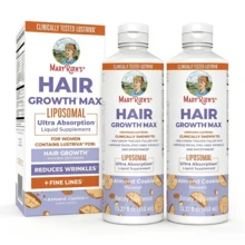 Crecimiento máximo del cabello de Mary-Ruth Liposomal - ¡Cabello talla grande grueso visible en 3 semanas! Lust.Riva + Biotina 10000mcg, reduce las arrugas y las líneas finas, 15.22 onzas fluidas - 2 botellas - Ver 1