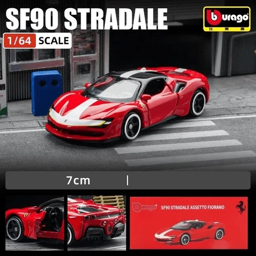 Bburago 1:64 法拉利 SF90 STADALE ASSETTO FIORANO 系列模型收藏赛车压铸金属模型车 - SF90 STRADALE ASSETTO FIORANO - 查看 1