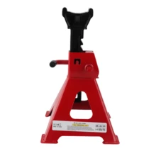 2 juegos de soportes elevadores de 2 ton (4409 lb) para autos. Ligeros y estables, base piramidal ancha. Acero forjado resistente, aptos para coches, SUV y camiones. Ajustables 10.5"-16.5", palanca ratchet rápida. Silla grande mejora se guridad. Incluye 2 bases y 2 barras. Ideales para cambio de ruedas o reparaciones. - rojo - Ver 6