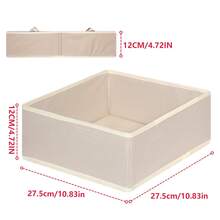 1/4/6pcs Collapsible Underwear Organizer With Zipper, Suitable For Closet Drawers To Organize Underwear, Socks, Belts, Ties And Other Miscellaneous Items - Khaki - View 4