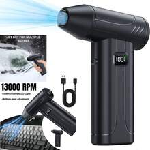 RAF مروحة توربينية 13,000 دورة في الدقيقة، نافخ صغير عالي الطاقة، مروحة كهربائية قابلة للضبط متعددة السرعات، محرك فرشاة خالي من الفرشاة 52 م/ث، منفاخ هواء محمول، مكبس هواء عالي الأداء، مجفف حيوانات أليفة، نافخ شواء، بطارية 2600 مللي أمبير، هدية عيد الحب والكريسماس بخصم - متعدد الألوان - مشاهدة 2