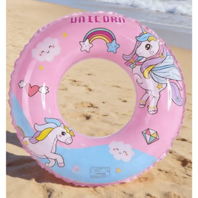 1个创意独角兽造型游泳圈，彩虹小马游泳圈，60-70厘米游泳圈，游泳浮板