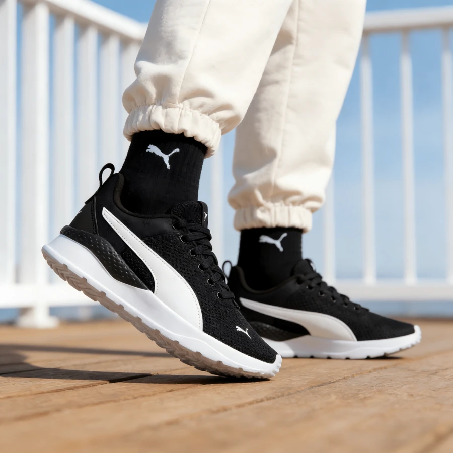 Puma 男女款拼色拼接运动鞋、跑步鞋 371128-02