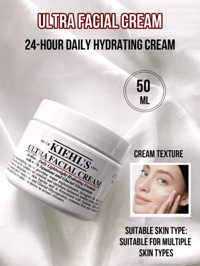  Kiehl's Since 1851 Ultra Facial Cream, 50ml Full-Size/14ml Travel Size/3ml Sample Mini, 24-海Climates, Enhanced Repair Facial Moisturizer & Thoughtful Skincare Gift