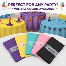 4 Packs Blue Disposable Table Cloth, 54 X 108 Inch Waterproof Plastic Tablecloth,Table Covers For Picnic, Birthday, Party, Valentine's Day - 藍色 - 查看 3