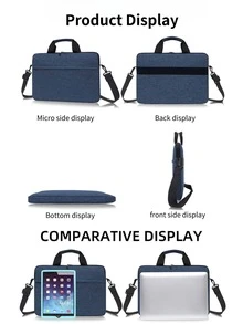 1个14英寸简约商务笔记本电脑内胆包，纯色大容量加厚款，耐用面料，防刮耐磨，轻便时尚，方便旅行、出差、办公使用，是生日、新年送给亲朋好友的完美礼物。 - 彩色 - 查看 5