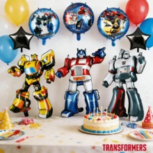 TRANSFORMERS 变形金刚卡通气球套装，铝箔气球，适用于商场、家居、派对、拍照背景、气球墙等装饰。 - 彩色 - 查看 6