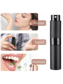 2pcs + 4pcs Accessories 8ML Refillable Rotating Perfume Travel Spray Bottles, Includes 2pcs Spray Bottles, 1pc Funnel, 1pc Dropper, 1pc Spring Straw, 1pc Dispenser, Mini Portable Refillable Atomizer