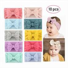 Turbante Headwrap Tiaras Niña Paquete Diadema 10pcs - Multicolor - Ver 3