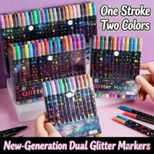 24-96 Color Double Head Double Color Gel Pen, Children's Acrylic Fluorescent Drawing Pen, Suitable For Manual Bookkeeping, Painting Art Supplies - Multicolor - View 8