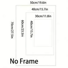 1 pieza Póster de lienzo con estampado de rana y cebra, arte de pared de lienzo con personaje de dibujos animados caprichoso, sin marco - Multicolor - Ver 6