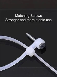 100 Pcs Nylon Fixed Head Ties, Industrial Ties, High-Strength, Wear-Resistant, Heavy-Duty Fixed Head Ties - 100 Strips/pack - View 6