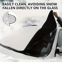 1pc Windshield Snow & Ice Cover - Fits Cars, SUVs, Trucks, Winter Outdoor Engine Hood Cover - A - View 8