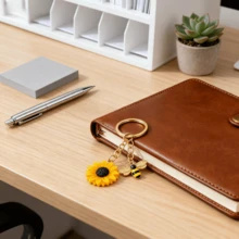 1pc Lucky Cat Keychain With 5 Coins, Exquisite And Cute, Holiday Gift - Little Bee Keychain - View 4