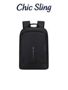Lightweight Waterproof Fashionable Casual Backpack For Men - Black - View 7