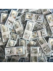 100/300/500张逼真假钞模型，摄影道具，圣诞派对装饰，派对用品，金钱主题派对，100美元道具钞票，电影道具，假币，游戏用钱，栩栩如生的假钞，婚礼用品，毕业派对装饰