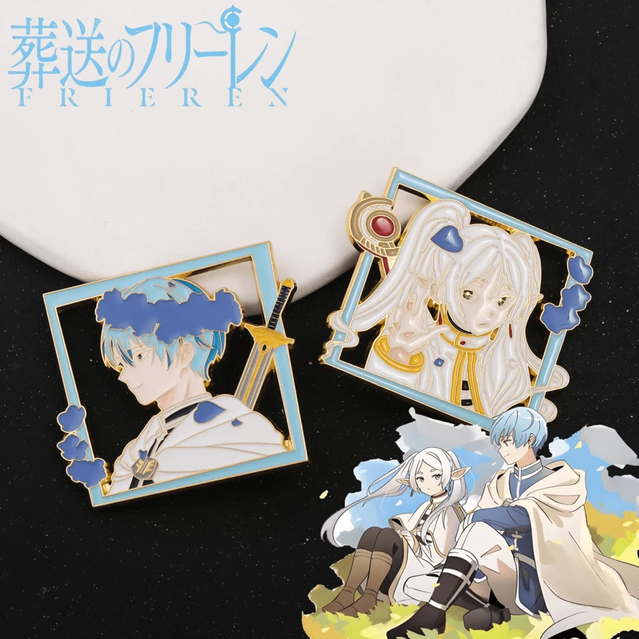 1 chiếc ghim cài áo men cứng hình nàng tiên Frieren trong anime Nhật Bản dành cho nữ, thích hợp để cài lên ve áo, balo, quần áo, huy hiệu manga, phụ kiện ghim cài.