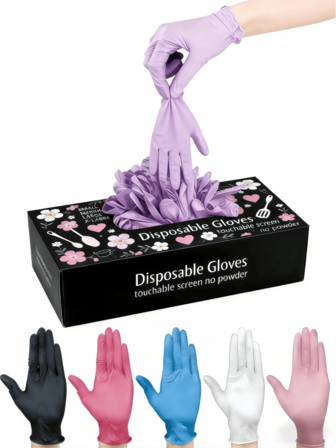 Disposable Nitrile Gloves(No Box), Durable Household Cleaning Gloves, Latex-Free, Waterproof And Anti-Static, Multi-Purpose Gloves, For Household Cleaning, Kitchen, Bathroom, Home, Household Supplies