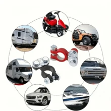 一对汽车、船舶、卡车电池接线柱夹，合金头连接器夹，正负极柱，汽车电池接线柱连接器 | 带垫圈的顶部接线柱替换夹 | 适用于船舶、房车、汽车 - 彩色 - 查看 6
