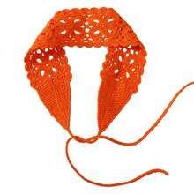 Bohemian Crochet Flower Headband Women's Braided Headband Headscarf Fashion Girl Headband Hair Accessory - 米色 - 查看 9