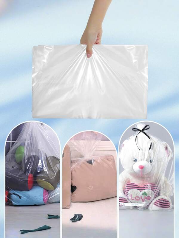 10pcs Transparent Jumbo Storage Bags, Extra Large Plastic Moving Bags, Flat Oversized Plastic Bags, Suitable For Packing Clothes, Luggage, Bedding, Chairs, Children's Bicycles, Blankets, Large Plush Toys, Etc.