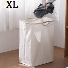 1 Set große & kleine faltbare Wäschekorb aus Leinen, Haushalt Schmutzwäsche Aufbewahrungskorb, Schlafzimmer & Badezimmer Schmutzwäsche Korb, tragbares Wäscheutensil, Multifunktions Wäsche Sortierkorb, Badezimmer Aufbewahrungskorb - Khaki - Übersicht 12