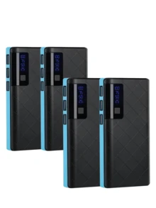 Batería Portátil de 20000 mAh con 3 Puertos USB,Banco de energía,Carga rápida incorporados Pantalla LED digital cargador portátil,Con luz LED - 4 piezas - Ver 11